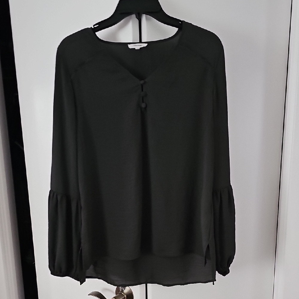 Maurices Black Blouse with Bell Sleeves